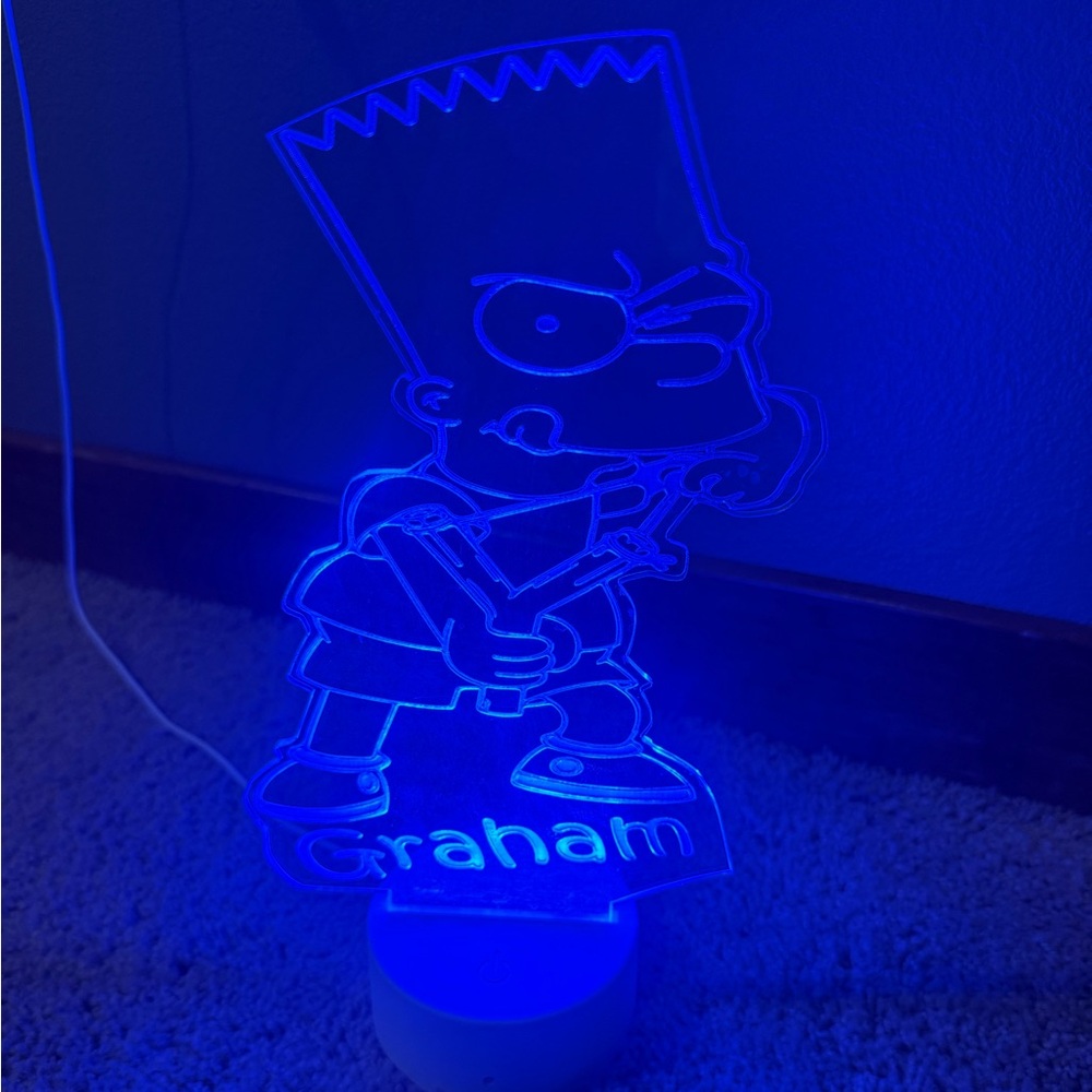 Blue LED Cartoon Character Night Light